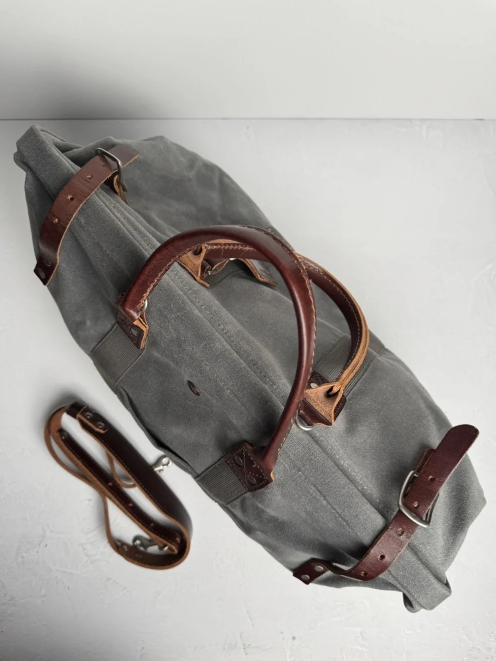 BILLYKIRK Waxed Canvas & Leather Weekender Bag